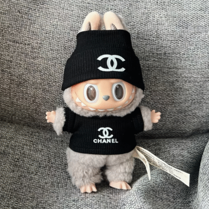 POP MART The Monsters Labubu Fashion Dress - Chanel Style Black Top + Black