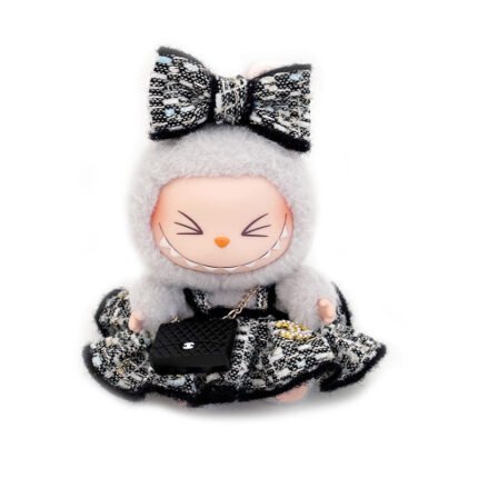POP MART The Monsters Labubu Fashion Dress - Chanel Style Skirt+ Bow + Chanel Style Bag
