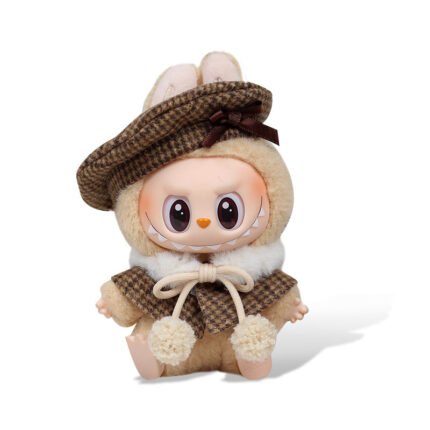 POP MART The Monsters Labubu Fashion Dress - Brown Beret & Cape Set