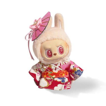 POP MART The Monsters Labubu Fashion Dress - Japanese Style Pink Kimono(pre-order 1-2 weeks arrive)